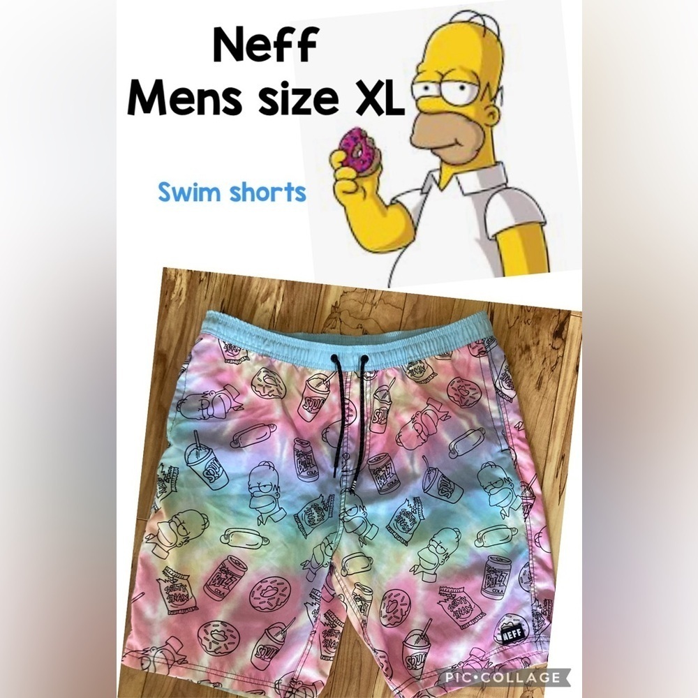 Simpson Homer Simpson Swim Shorts Mens Xl Neff Brand